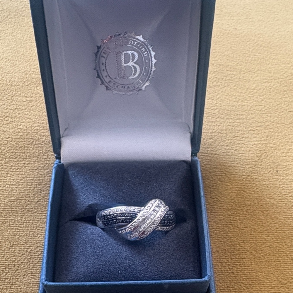 The Bradford Exchange Silver and Blue Knot Ring
